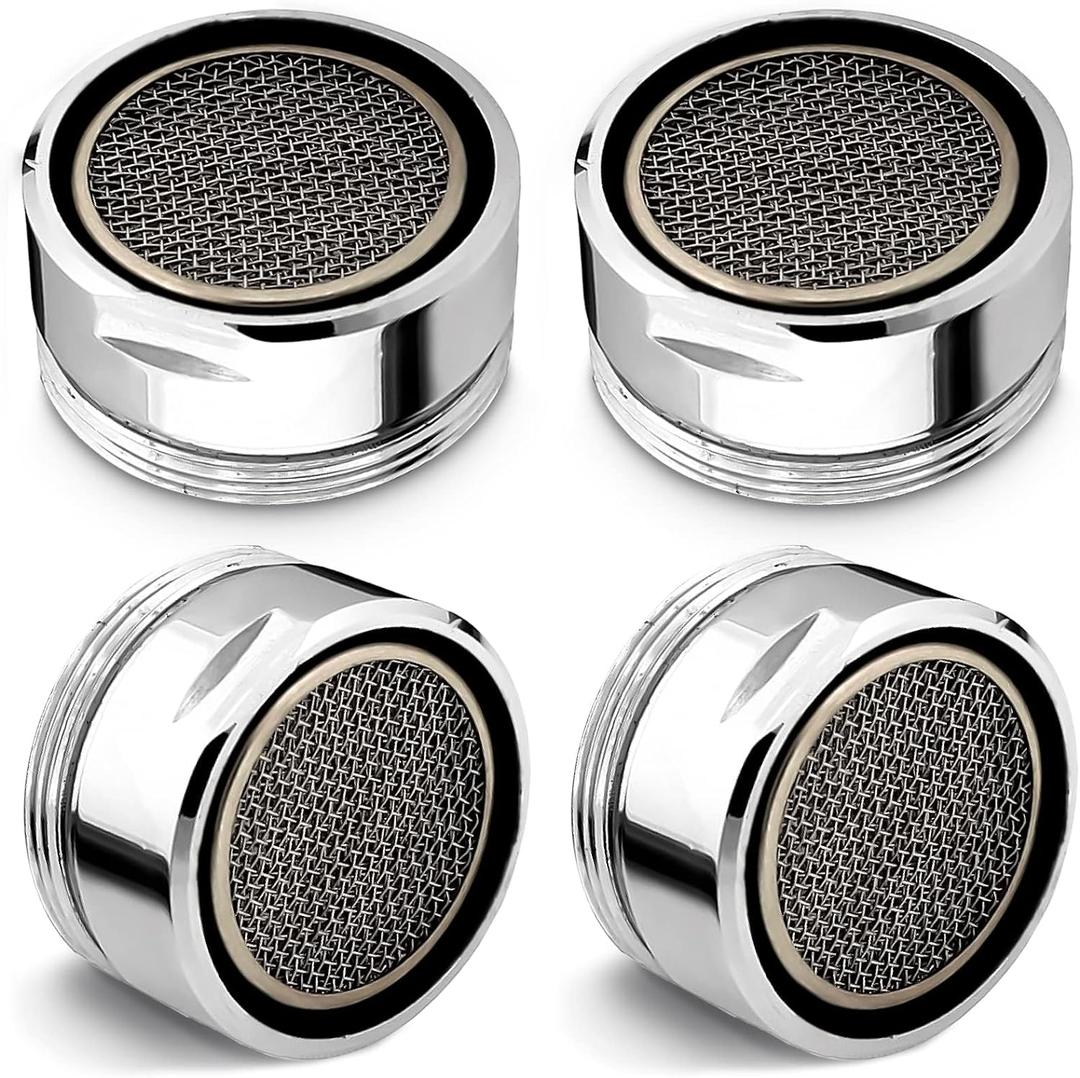4Pcs Bathroom Faucet Aerator Replacement - 15"/16" 24mm Kitchen Bathroom Sink Attachment High Flow Aerator for Sink Faucet Aerators M24 Male Thread
