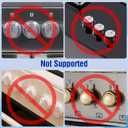 Stove Knob Safety Covers for Child (5 + 1 Pack), Upgraded Universal Size Press Gas Stove Knob Covers with Adhesive, Heat-Resistant Childproof Oven Locks for Kids and Pets (Clear)