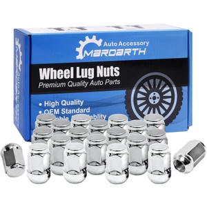 Set of 20, 12x1.5 1.38 Inch Extended Length Radius Lug Nuts with Ball Seat Compatible with Honda Acura Factory Alloy Wheels