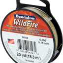 Beadalon Wildfire, 0.006 in, 0.15 mm, Break Strength 10 lb / 4.5 kg, Beige, 20 yd / 18 m