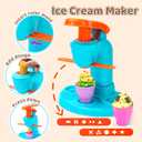 Aprilwolf 75 PCS 4 in 1 Dough Sets for Kids Ages 3-4-8, Art Crafts Dough Tools Kit, Ice Cream Playset Noodle Hamburger Maker Machine Dessert Rack, Kitchen Creations Food Play Toys Toddlers Boys Girls