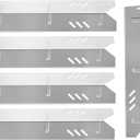 15 inch Heat Shields for Dyna Glo DGF510SBP DGB515SDP DGF510SSP 5 Burner Grill Parts, Uniflame GBC1059WB, Backyard Grill Replacement Heat Plates BY13-101-001-13, BY15-101-001-02, 5 Pack