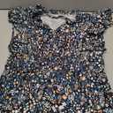 BLENCOT Womens Maxi Summer Casual Dresses Cap Short Sleeve V Neck Beach Flowy Fashion Boho Floral Printed Tie Dresses with Pockets, P220, M