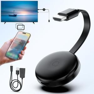 Wireless HDMI Display Adapter,1080P HD Screen Mirroring Adapter Extender for Smartphone, Tablet, Laptop, Window to HDTV/Monitor/Projector,2.4G & 5G WiFi HDMI Display Dongle Support Airplay/Mircast