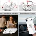 Tnarru Designed for iPhone Air Case with Stand [Magnetic Ring Holder Kickstand] Soft TPU Bumper Non-Yellowing Anti-Scratch Lightweight Slim for iPhone Air Case Silver and Clear (iPhone Air [6.5 Inch])