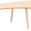 Solid Wood Table Desk, Coffee Table End Table Round for Kitchen Dining Room, Living Room, Bedroom and Restaurant, 4 Legs Removable-Natural, 23 inches x 48 inches x 15 inches