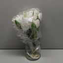 grtefhu 10pcs Fake Faux Tulips in Vase,Silk White Tulipanes Tulips Artificial Flowers Real Touch Arrangements with Vase for Desk Table Decoration Home Decor