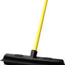 FURemover Sweep Pet Hair Rubber Broom with Carpet Rake and Squeegee, Ideal for Tile, Carpet and Hardwood, Disassembles for Easy Storage Yellow