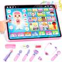Toidgy Learning Toys Tablet with Music & Sound, Speech Therapy Toys for Toddlers Age 1, 2, 3, Montessori Toys Christmas Birthday Gifts for Girls, Boys, Baby 12-18 Months, Doctors Pretend Playset