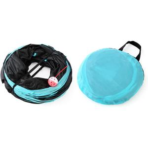 GLEAVI Cat Foldable Tunnel S-Shaped Four-Way Interactive Pet Tube for Indoor Cats Kitten Play and Exercise