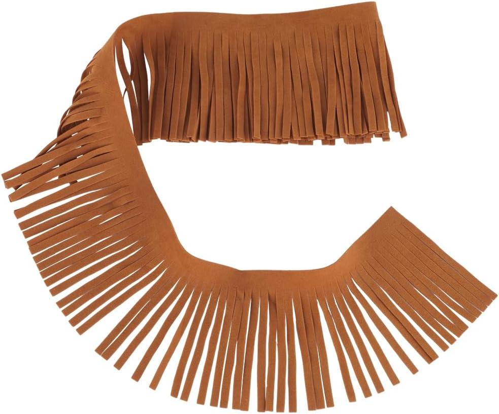 GORGECRAFT 5 Yards 2.95 Inch Double Side PU Leather Fringe Tassel Trim Brown Faux Leather Dance Skirt Tassel Sewing Wrap Cover for DIY Sewing Dress Crafts Skirt Garment Curtain Bags Shoe Decoration