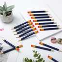 Outus 144 Pcs Mini Golf Pencils Bulk Half Pencils with Eraser #2 HB Pre Sharpened for Party Favors Office Supplies 4 Inch(Dark Blue)