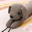 habibee Door Draft Stopper for Bottom of Door 36 inch, Avoid Noise or Cold Air, Decorative Wind Blocker for Window, Cute Animal Soundproof with Hanging Loops for Sweet Home Decor Coffee Dog