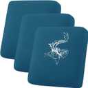 Hyha Waterproof Couch Cushion Covers, Stretch Sofa Couch Seat Slipcover for Dog Washable, Non-Slip Waterproof Outdoor Cushion Covers for Patio Furniture Replacement (3 Pieces, Deep Teal)