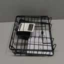 iSPECLE Expandable in Sink Dish Drying Rack - Adjustable Capacity (12.4''-17.1''L) Over The Sink Dish Drainer Drying Rack for Kitchen Counter and Sink, Dish Rack with Utensil Holder, Black (Medium)