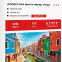 Koala Thin Presentation Paper Double-Sided Matte for Printing Photo 8.5X11 Inches 110 Sheets, Compatible with Inkjet Printer