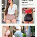 FeelinGirl Shapewear for Women Tummy Control Mid-Waist Body Shaper Faja Shorts Lace Under No Padding Shorts (Beige, M)