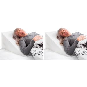 DMI Bed Wedge Pillow and Triangle Wedge with Elevated Incline for Neck Pain, Headaches, Reflux, Shoulders, Back Pain, Foot Support, Knee Pain or Restless Leg Syndrome, 24x24x12 inches, (Pack of 2)