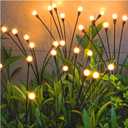 TONULAX Solar Garden Lights - Upgraded Solar Swaying Light, Sway by Wind, Outdoor Lights, Yard Patio Pathway Decoration, High Flexibility Iron Wire & Heavy Bulb Base, Warm White(8 Pack)