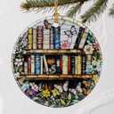 4 x Enchanting Book Christmas Ornaments: Christmas Tree Ornaments & Holiday Decor  Perfect Holiday Presents & Gift Ideas for Friends, Coworker, Family, Book Lover, and Literary Lover