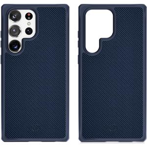 ITSKINS Ballistic R // Nylon Protective Phone Case for Samsung Galaxy S23 Ultra, Lightweight, Non-Slip Heavy Duty Shockproof Cover Military Phone Case - Dark Blue