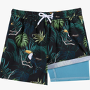 BRISIRA Boys Swim Trunks Bathing Suit Compression Boxer Brief Liner Swim Shorts Swimsuit Anti-Chafe Toddler Kids Youth Teen Blacktoucan , 4XL