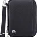 WALNEW Passport Holder for Travel - RFID Blocking Travel Wallet Essentials Organizer with Card Slots & Zipper Pocket (Women/Men) (Black)