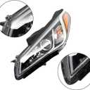 munirater Headlight Assembly Replacement for Sonata Sport/Limited (2.4L, 2.0T, 1.6T) 2015 2016 2017 Right Headlamp Passenger Side HY2503183