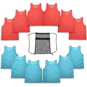 12 pc Set Team Pinnies Vest with Mest Backbag