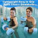 2 x Aquatic Exercise Dumbbells, 2PCS Aqua Fitness Barbells, High-Density EVA-Foam Dumbbell Set, Pool Weights Dumbbells Set for Water Aerobics Weight Loss, Pool Fitness, Water Exercise