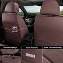 Coverado Front Seat Covers for Cars, Universal Car Seat Covers, 2 PCS Waterproof Leather Seat Cover, Driver Seat Covers Front Car Seat Protector, Breathable Car Seat Cushions Fit for Most Cars, Coffee