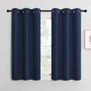 NICETOWN Blackout Curtain Panels, Window Treatment Energy Saving Thermal Insulated Solid Grommet Blackout Drapes/Draperies (Navy, 1 Pair, 42 by 50-inch)