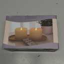 Flameless Candles Battery Operated with Remote Timer, 3D Moving Flame Flickering, Last 600+ Hours Battery Candles, 3" x 3" Ivory Real Wax Electric LED Candle for Wedding Party, Set of 2