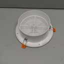 [Upgraded] HG Power 6 Inch Round Vent Cover with Adjustable Panel & Removable Mesh Screen  ABS Ceiling Diffuser with Lock-Clip Design for HVAC, Bathroom, Kitchen, Wall and Duct Air Vents, White