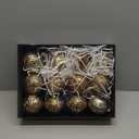 Soulchen 12 Pcs 3.15" Large Vintage Christmas Ball Ornaments Brown Bronze Christmas Tree Decorations Plastic Vintage Balls for Xmas Tree Ornaments Decor