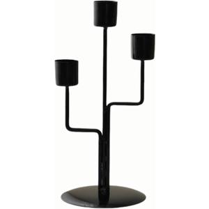 Metal Black Candlestick Holders,3 Arm Candelabra Holders for Festive Table Decor Wedding Centerpiece Mantelpiece Christmas Home Decor- Fits 3/4-Inch-Thick Candles