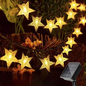 Twinkle Solar Star String Lights Outdoor Waterproof Fairy Lights 39FT 100 LED with 8 Lighting Modes for Camping Garden Wedding Party Tree Holidays Backyard Patio(Warm White)