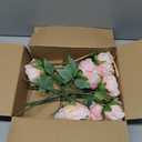 florisso Light Pink Peony Artificial Flowers - Branches Silk Peonies for Vase Arrangements, Wedding Decor & Living Room Accents (Faux Flowers)