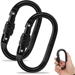 Auto Locking Carabiner Heavy Duty Carabiner, Carabiner Clips(25KN=5600 lbs), Large Carabiner Clip for Keychains,Hammock,Camping, Gym, Hiking, Outdoor,Dog Leash