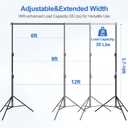EMART 12x10ft(WXH) Backdrop Stand Heavy Duty, Adjustable Backdrop Banner Holder Back Drop Stand for Party, Photography Background Support Equipment Kit for Photo Studio, Wedding, Birthday, Exhibitions
