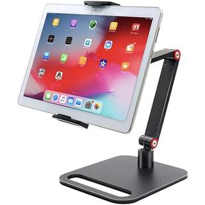 Tablet Stand Holder for Desk，Adjustable Height Multi-Angle Rotating Desktop Stand，Dual-axis Support,Compatible with iPad iPhone
