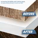 Melamine Edge Banding, 1 1/2 inch x 10ft roll of Veneer White Edge Banding Pre-glued, Real Wood Tape Banding for Cabinet Repair Furniture Restoration