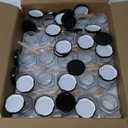 6 oz Hexagon Glass Honey Jars With Black Lids, Bronze Bee Pendants, Wooden Sticks, Small Tags, 1.5m Jute Twine - Clear for Honey, Jams, Liquid