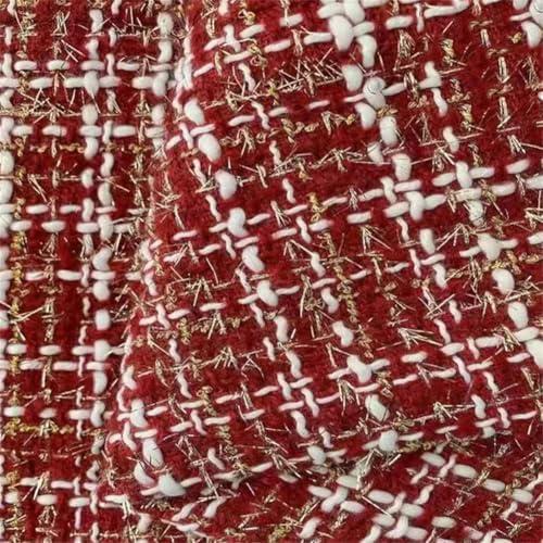 Small Fragrance Fabric Plaid Tweed Fabrics for Dress Coat Shoes Hats Bags Clothing Handmade Sewing