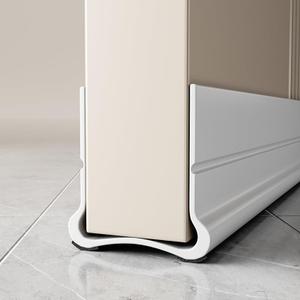New Upgrade 36.6 inch Under Door Draft Stopper Free Cutting Length for Bottom of DoorUnder Door Noise Stopper White