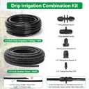 MIXC Drip Irrigation System with 100FT 1/4" Soaker Hose - 80% Water Savings, Weeping Tech for Deeper Root Watering, Garden Kit with 10FT 1/2" Tubing for Raised Beds, Vegetables, Lawn, Greenhouse