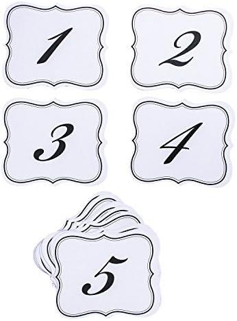 Super Z Outlet Numbers 1-25 Elegant Table Cards Wedding Reception Double Side Decorations