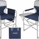 SUNNYFEEL Oversized Camping Directors Chair 2 Pack, Portable Folding Lawn Chairs for Adults Heavy Duty with Side Table,Pocket for Beach, Fishing,Picnic,Concert Outdoor, Foldable Camp Chairs