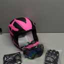 Motocross Helmet,Youth Adult ATV Dirt Bike Motorcycle Helmet,BMX 4-Wheeler Off-Road Mountain Bike Helmet,DOT Certified,W/Gloves Goggles Mask 4-Piece Set (X Pink, Small)