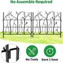 AMAGABELI GARDEN & HOME 5 Panel 26in(H)11.5ft(L) Decorative Garden Fences and Borders for Dogs No Dig Rustproof Metal Fence Panels Garden Edging Animal Barrier Fencing for Flower Bed Yard Patio